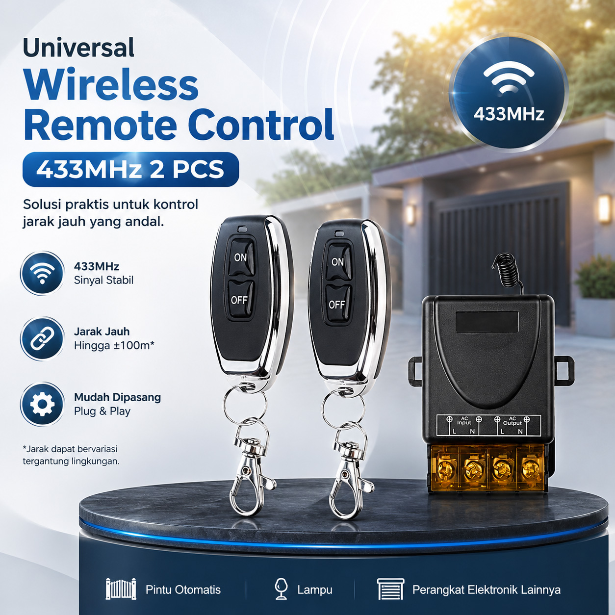 AMMTOO Universal Wireless Remote Control 433MHz - YL-AC02A