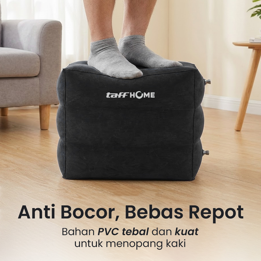 TaffHOME Bantal Kaki Udara Sandaran Foot Rest Pillow Inflatable Travel - BAT24