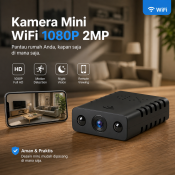 XD Kamera CCTV Indoor Mini WiFi IP Camera IR Detection 1080P 2MP - X15