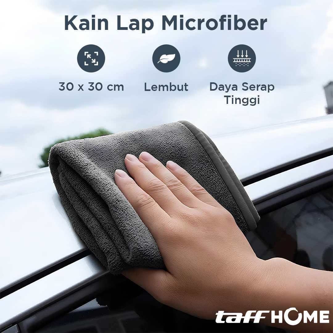 Jual TaffHOME Kain Lap Microfiber Mobil Serbaguna Cleaning Cloth