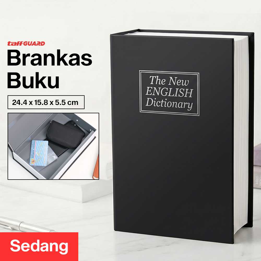 TaffGUARD Brankas Buku Kamus Kunci Manual Anti Maling Hidden Safe Box - KB-10L
