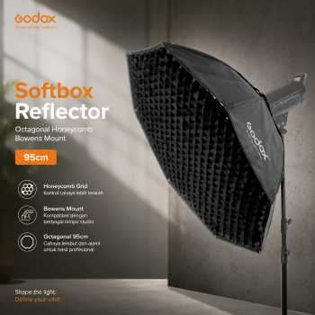 Godox Softbox Reflector Octagonal Honeycomb Grid Bowens Mount 95cm - SB-FW-95