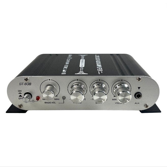 LVPIN Mini HiFi Stereo Amplifier Treble Bass Booster 12V - ST-838