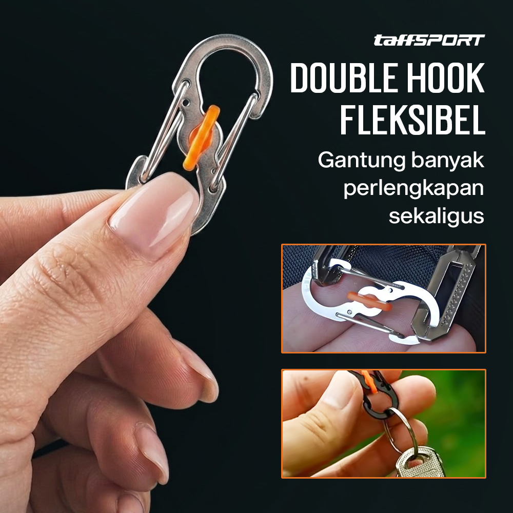 S-Biner Carabiner Pengait Barang Metal Spring Hook - S1217