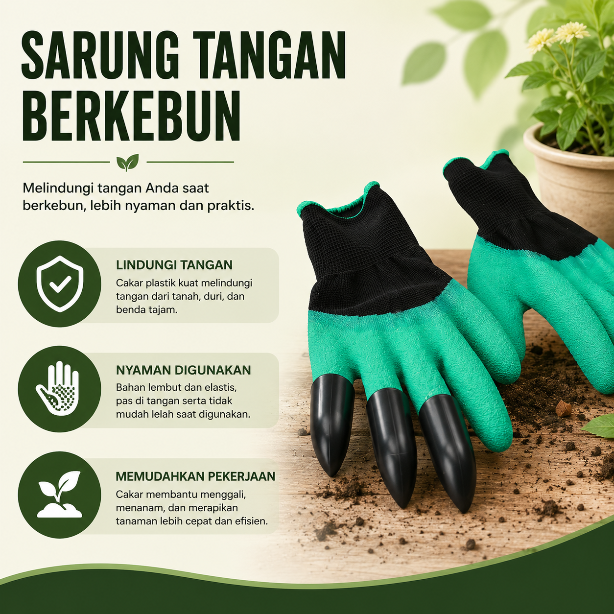 Sarung Tangan Berkebun Antislip Spandex - CZ-0146