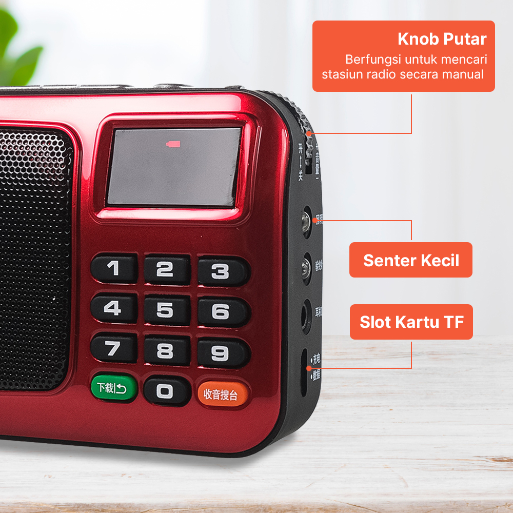 Rolton W405 Portable FM Radio Player TF Card - W405