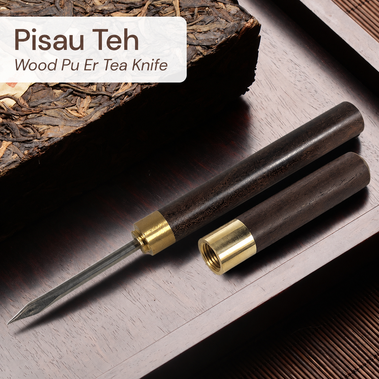OEIN Pisau Teh Pu Er Tea Knife Wood Chinese Ceremony Style 4 - EA60CD