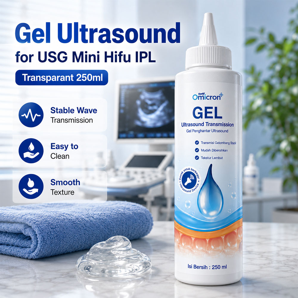 TaffOmicron Gel Ultrasound for USG Mini Hifu IPL Transparant 250ml - UG-101