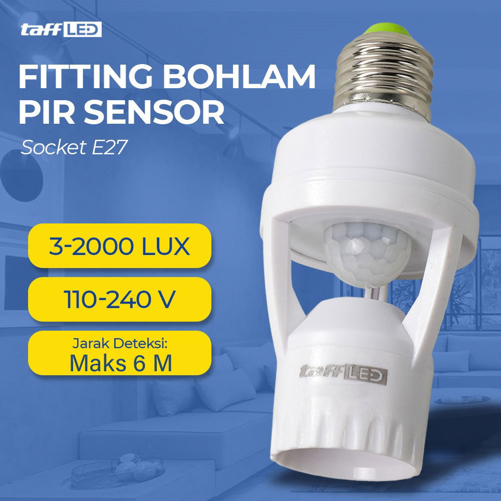 TaffLED Fitting Lampu Bohlam PIR Sensor 2000 LUX 240V 60W E27 - SP-SL01