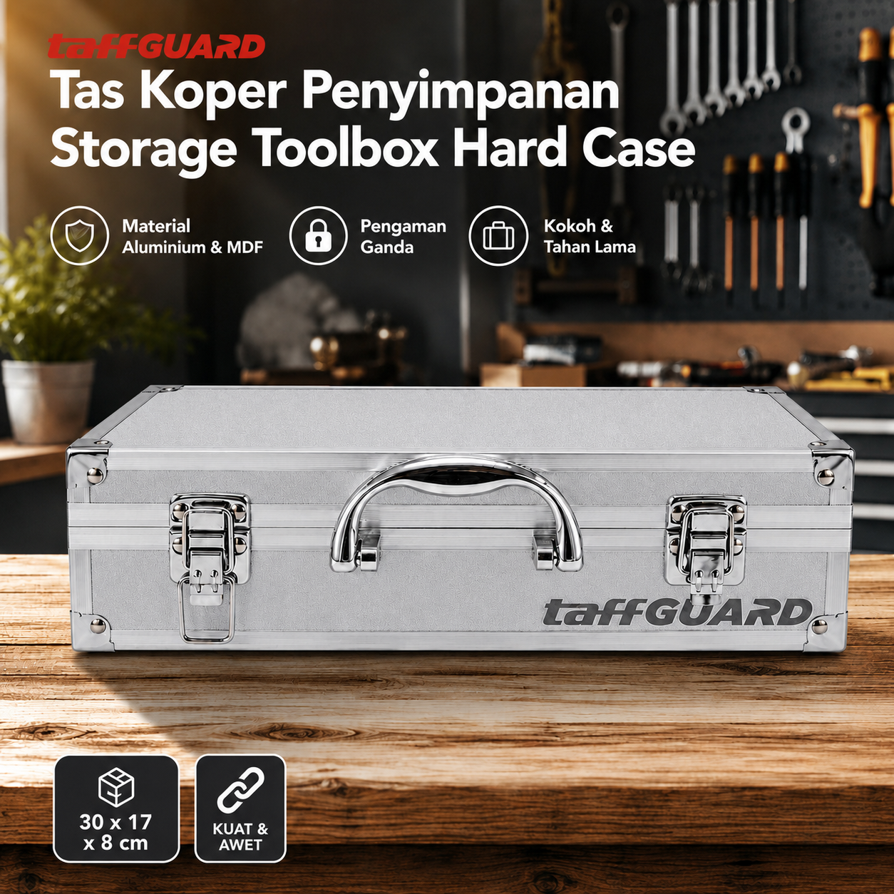 TaffGUARD Tas Koper Penyimpanan Barang Storage Toolbox Hard Case - LE20