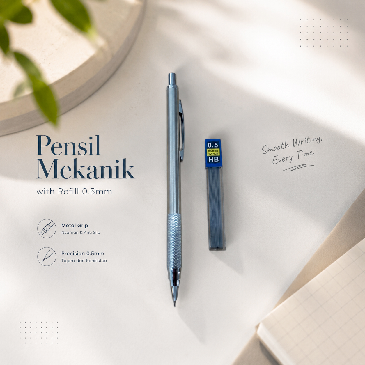 MROOFUL Pensil Mekanik Mechanical Pencil with Refill - MF078