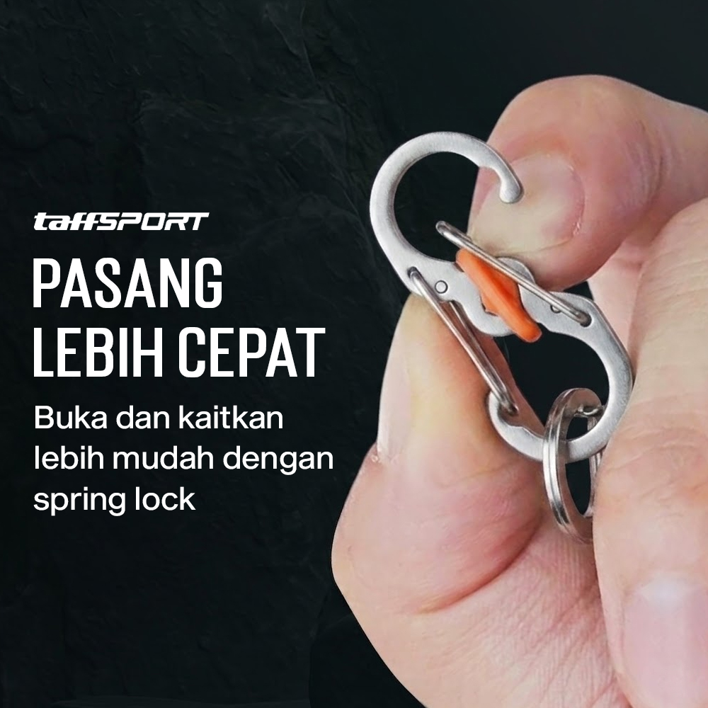 S-Biner Carabiner Pengait Barang Metal Spring Hook - S1217