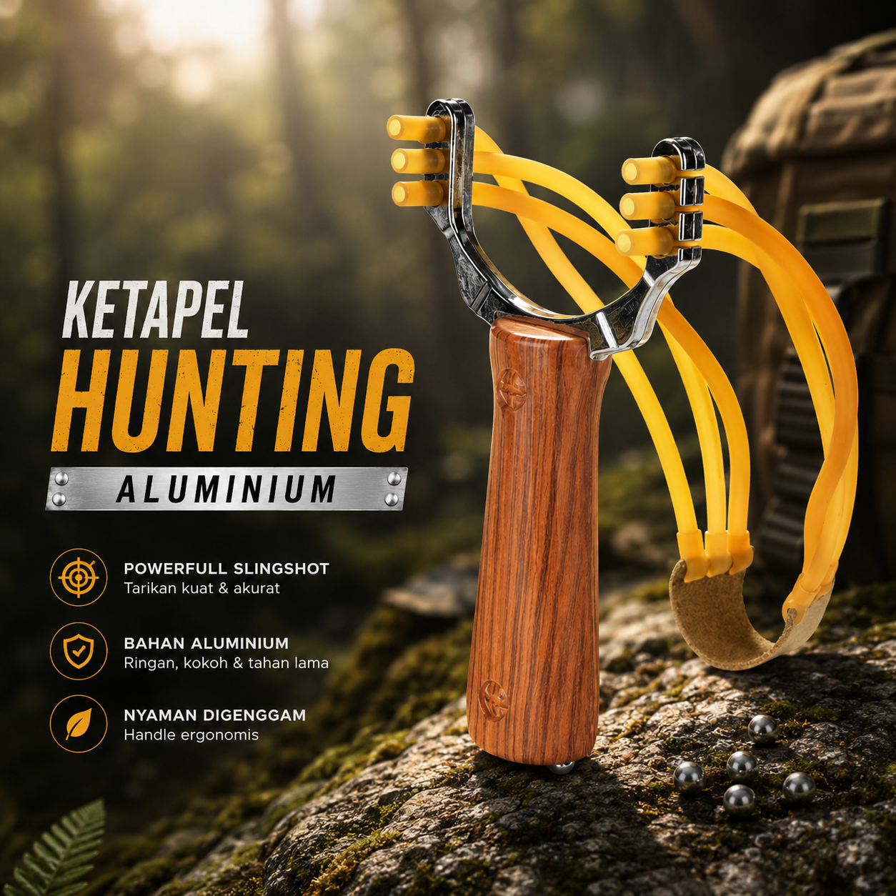 Jingpindangong Ketapel Berburu Slingshot Aluminium Alloy - OD-014