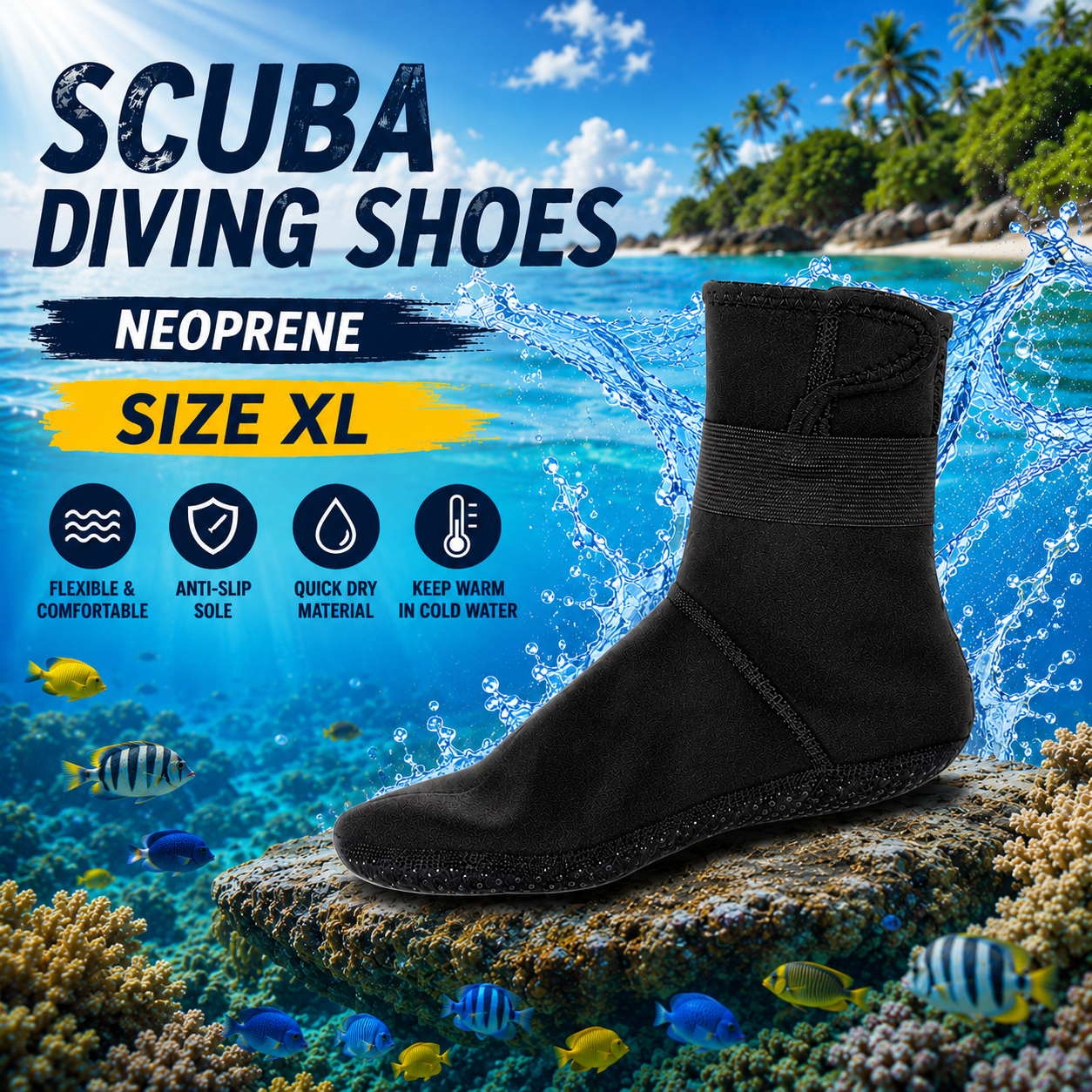 VKTECH Scuba Diving Shoes Neoprene - JA3012