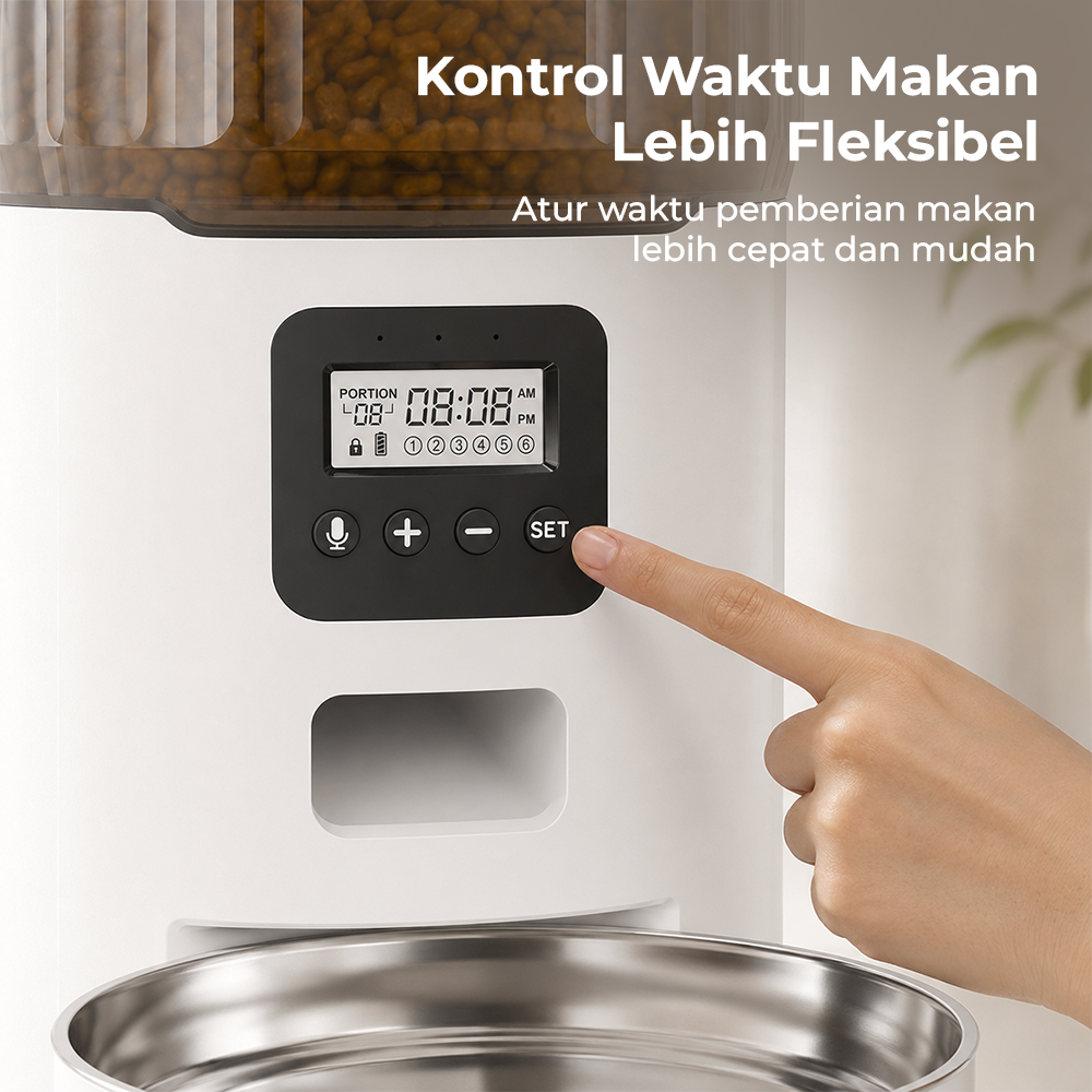 Repetsun Tempat Makan Hewan Peliharaan Otomatis Food Dispenser 4L - RPS4