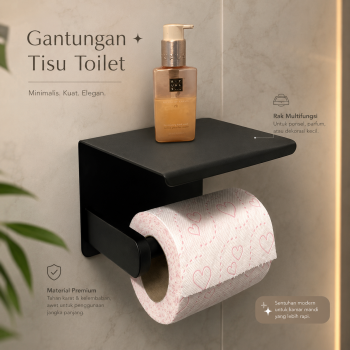 HOUSEEN Gantungan Tempat Tisu Toilet Tissue Wall Mount - HJ56