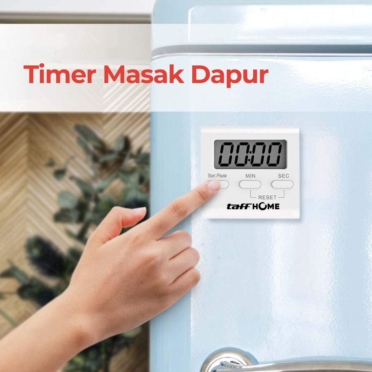 TaffHOME Timer Masak Dapur Digital Magnetic Alarm Kitchen Countdown - T10