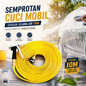 BOWEI Semprotan Cuci Mobil dengan Selang Air 10M - B350