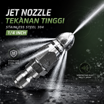 EZOT Jet Nozzle Pembersih Pipa Tekanan Tinggi Stainless Steel 1/4 Inch - EZ041