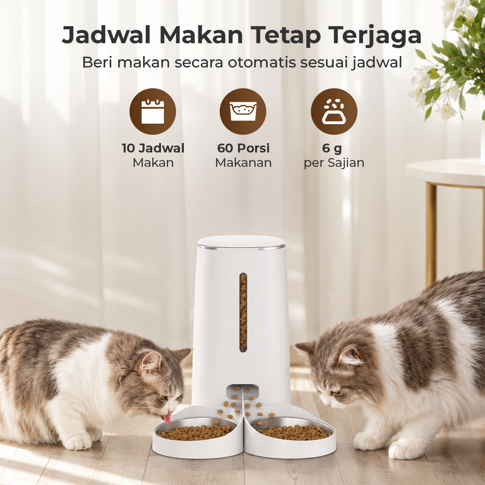 iPetmon Tuya Smart Tempat Makan Hewan Otomatis WIFI Food Dispenser 4L - PTM-001
