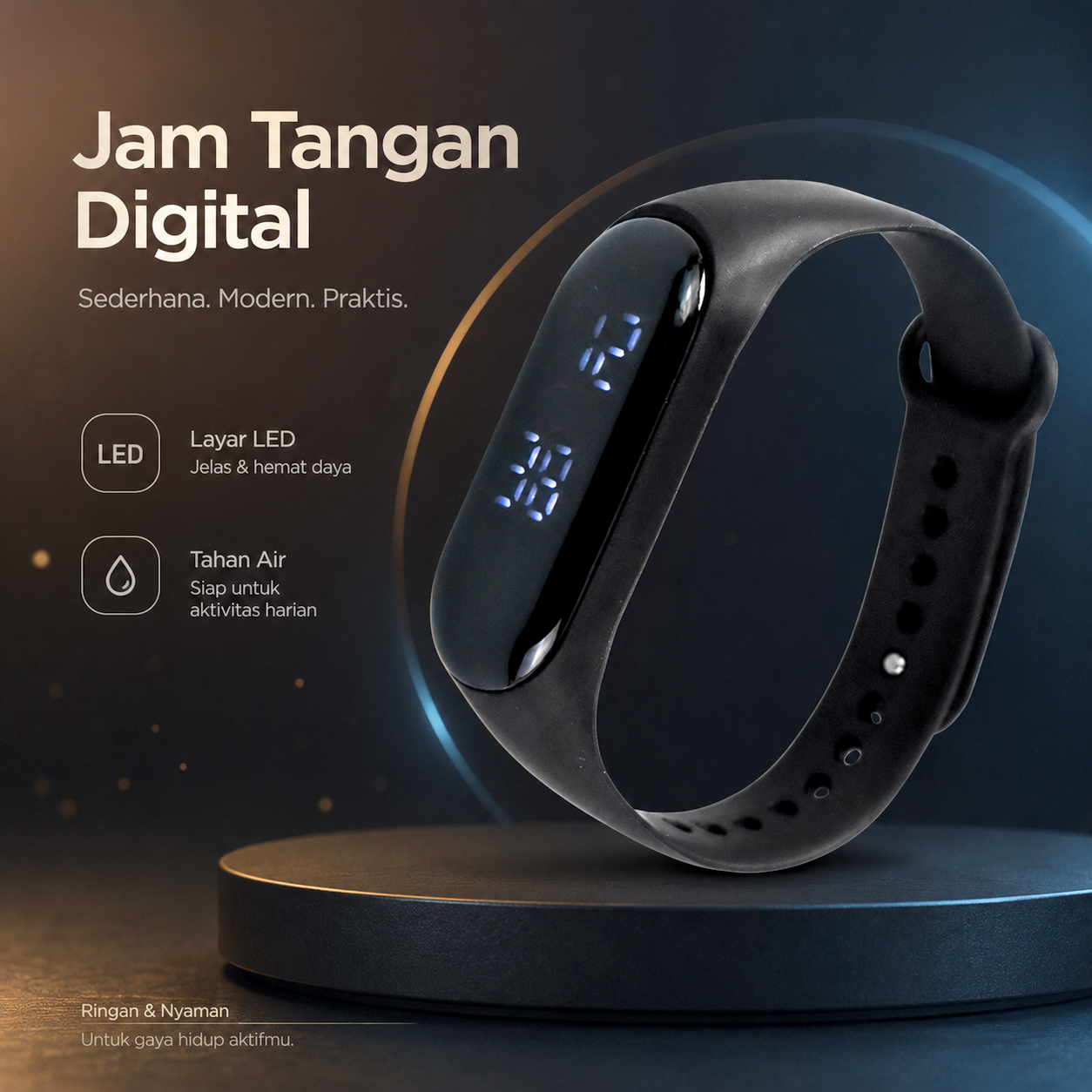 Smile Jam Tangan Digital LED Silicone Sport Watch - SM161