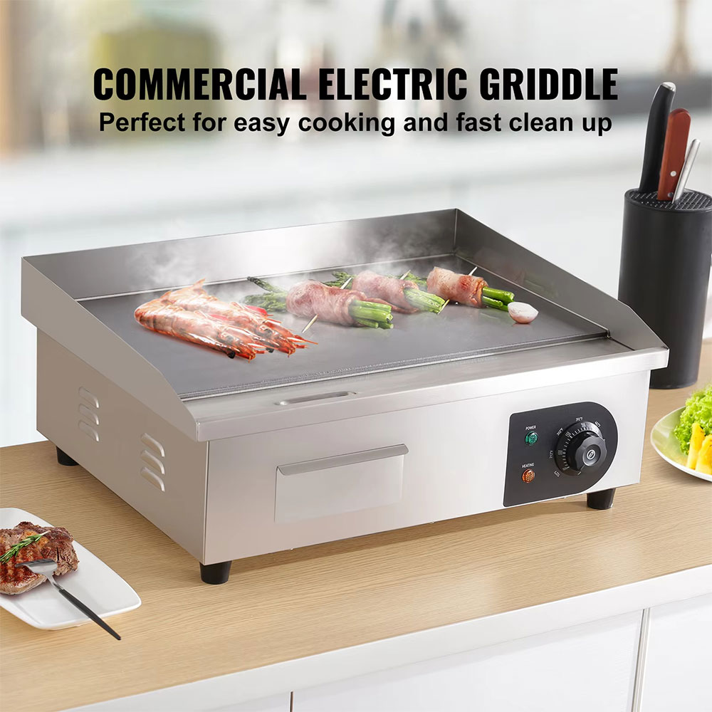 Suc Electric Griddle Pan Teppanyaki Alat Pemanggang Komersial 3000W - SZ-818A