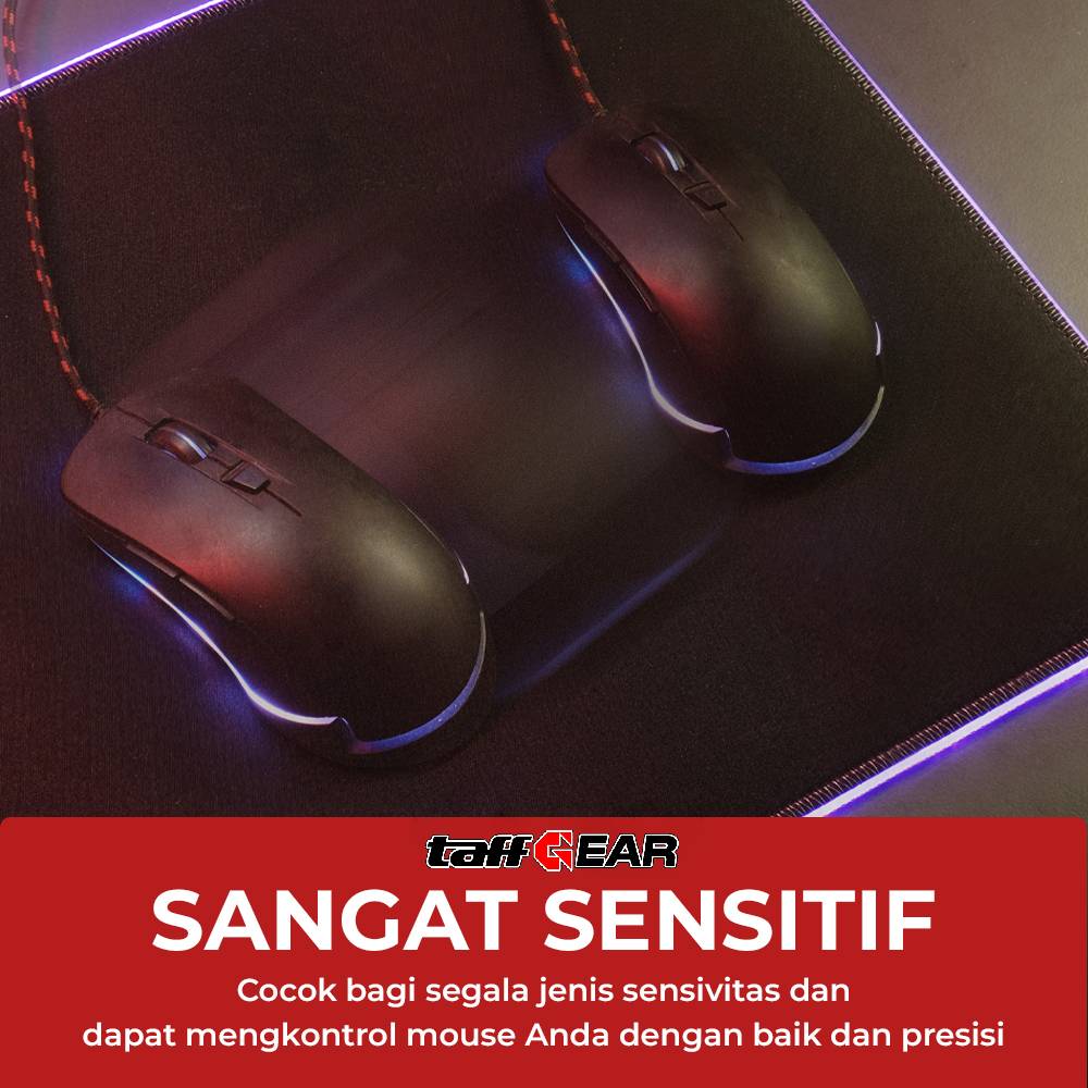 TaffGEAR Mouse Pad Gaming XL RGB LED Desk Mat 900x300x4mm - RGB-01