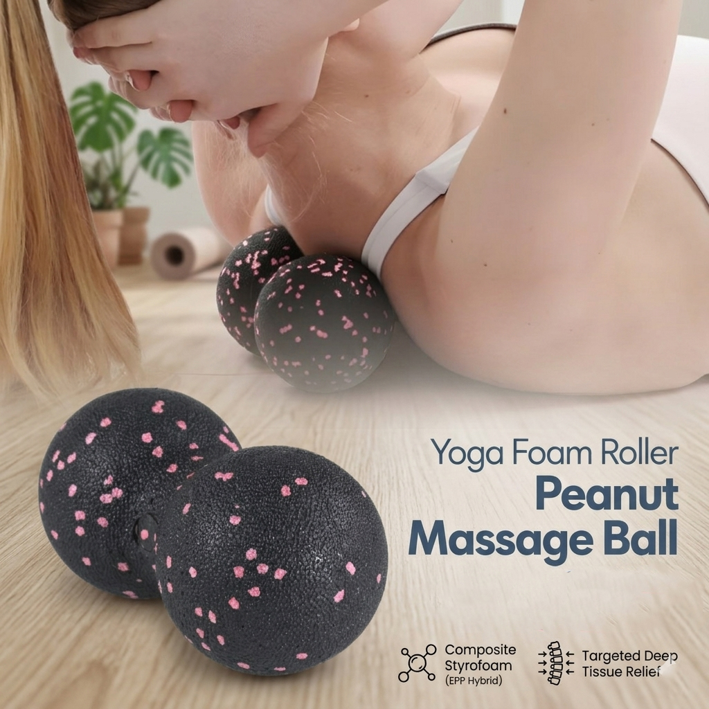 Mertrava Yoga Foam Roller Peanut Massage Styrofoam 16cm - D335