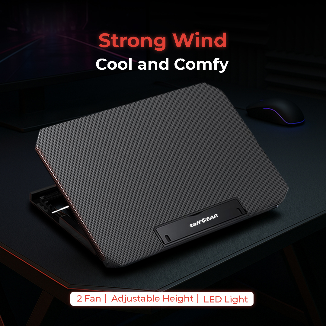 TaffGEAR Cooling Pad Laptop Kipas Pendingin 2 Fan without Knob Speed - Q100