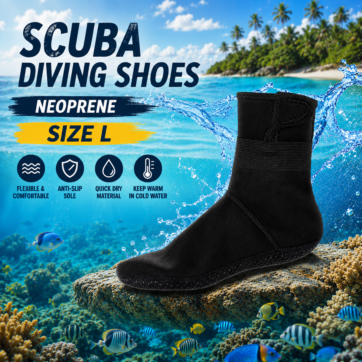 VKTECH Scuba Diving Shoes Neoprene - JA3012