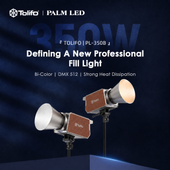 Tolifo Lampu Palm LED Video Light Bi-Color Bowens 2700-6500K 350W - PL-350B