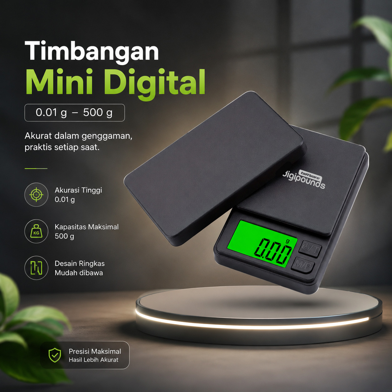 Slyz Timbangan Emas Mini Digital LCD Pocket Scale 7 Units - CX-88