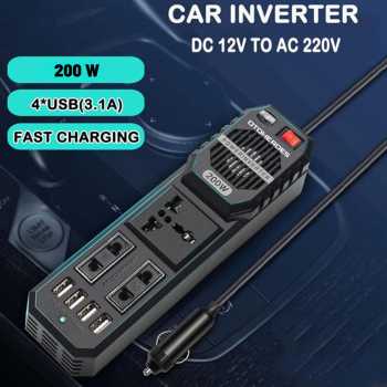 OTOHEROES Power Inverter Mobil DC 12V to AC 220V 200W - E8981