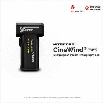 NITECORE Kipas Angin Portable CineWind Photography Fan 98000RPM 18W - CW20