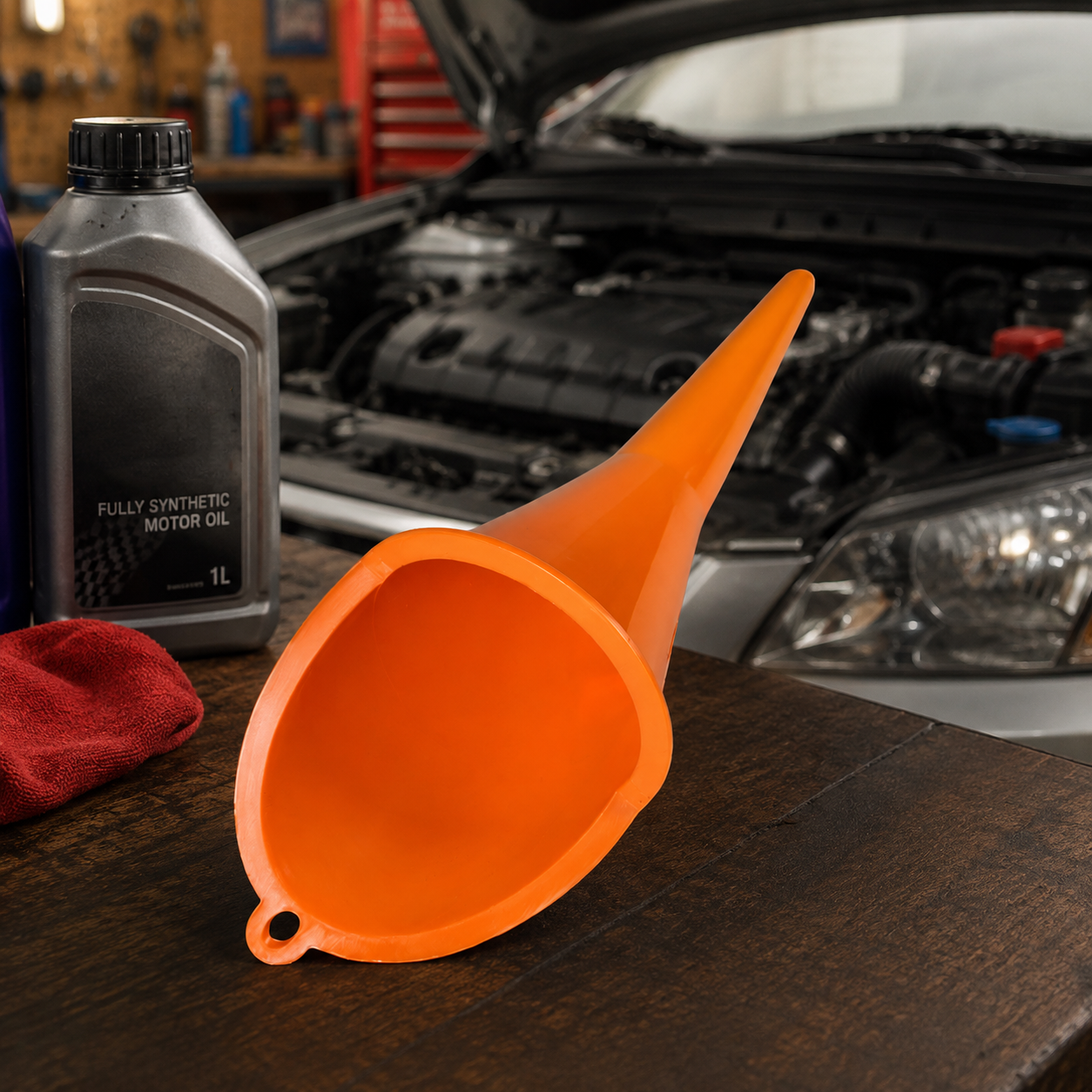 Carzkool Nozzle Corong Air Minyak Bensin Long Mouth Funnel - XMO755