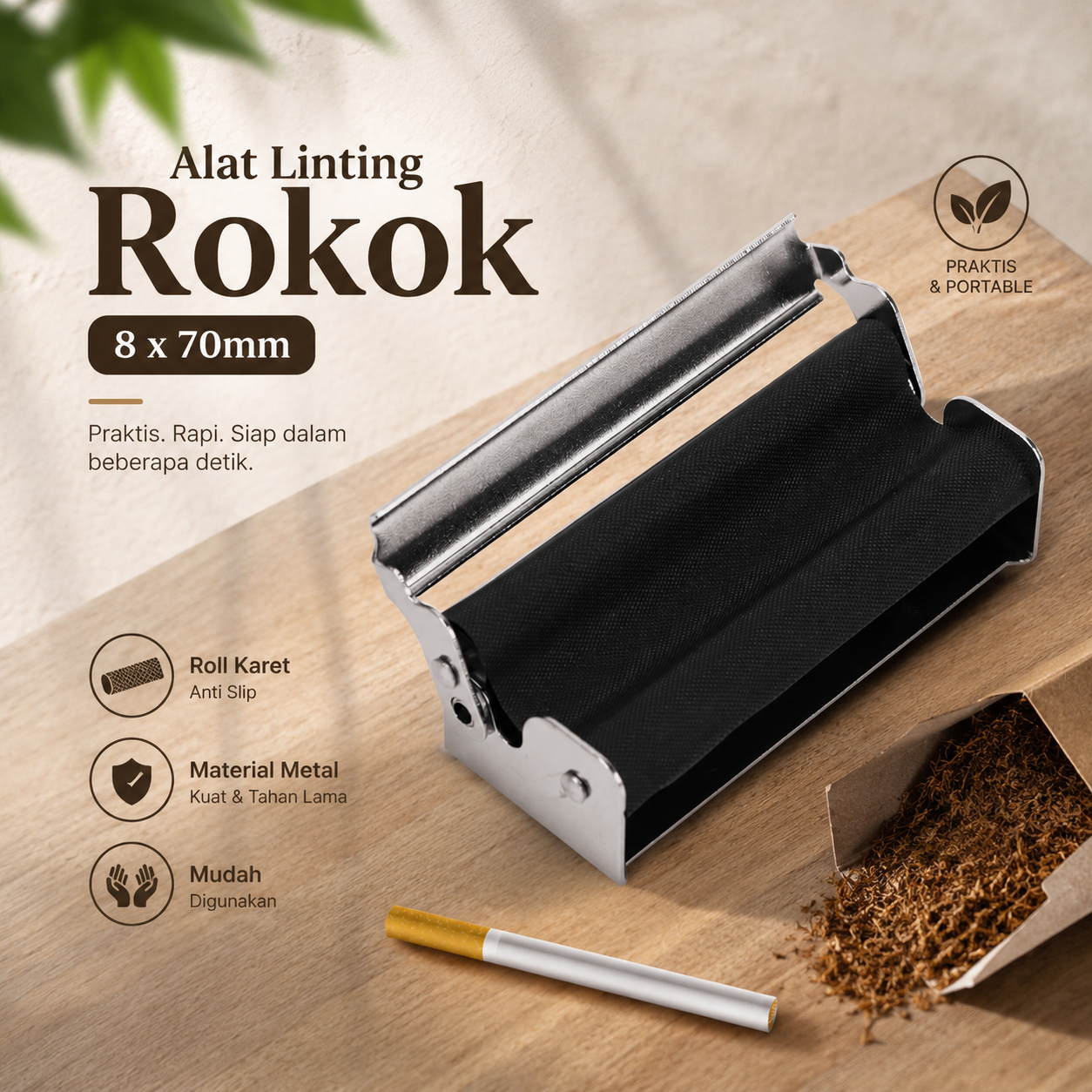 Jual HORNET Alat Linting Rokok Manual Tobacco Roller 8 x 70mm