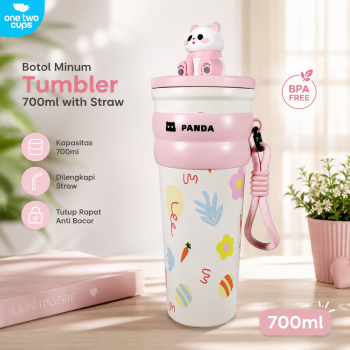 One Two Cups Botol Minum Tumbler Air Panas Dingin with Straw 700ml - KM-177