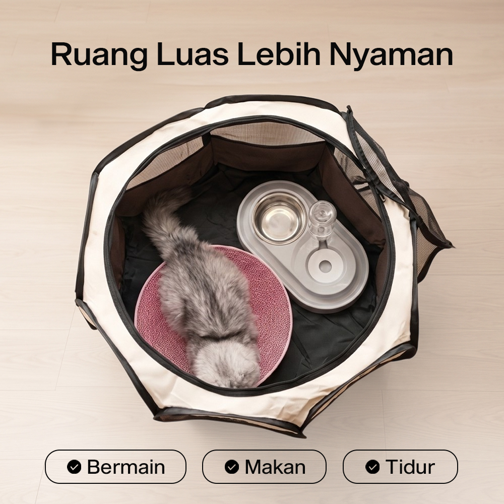 BaoRun Kandang Lipat Hewan Peliharaan Foldable Pet Cage Waterproof - WL00