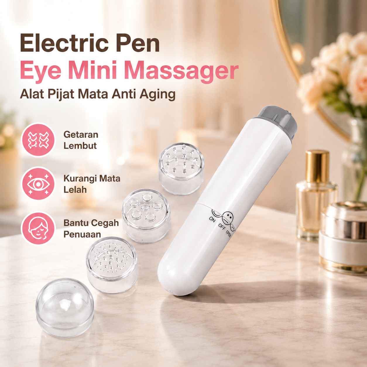 SIMPLE Alat Pijat Mata Electric Pen Eye Mini Massager Anti Aging - SM17