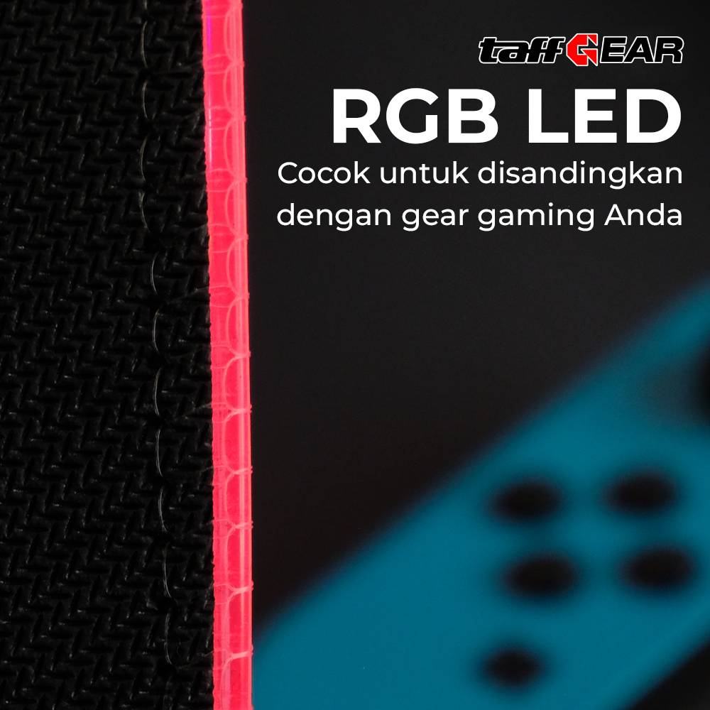TaffGEAR Mouse Pad Gaming XL RGB LED Desk Mat 900x300x4mm - RGB-01