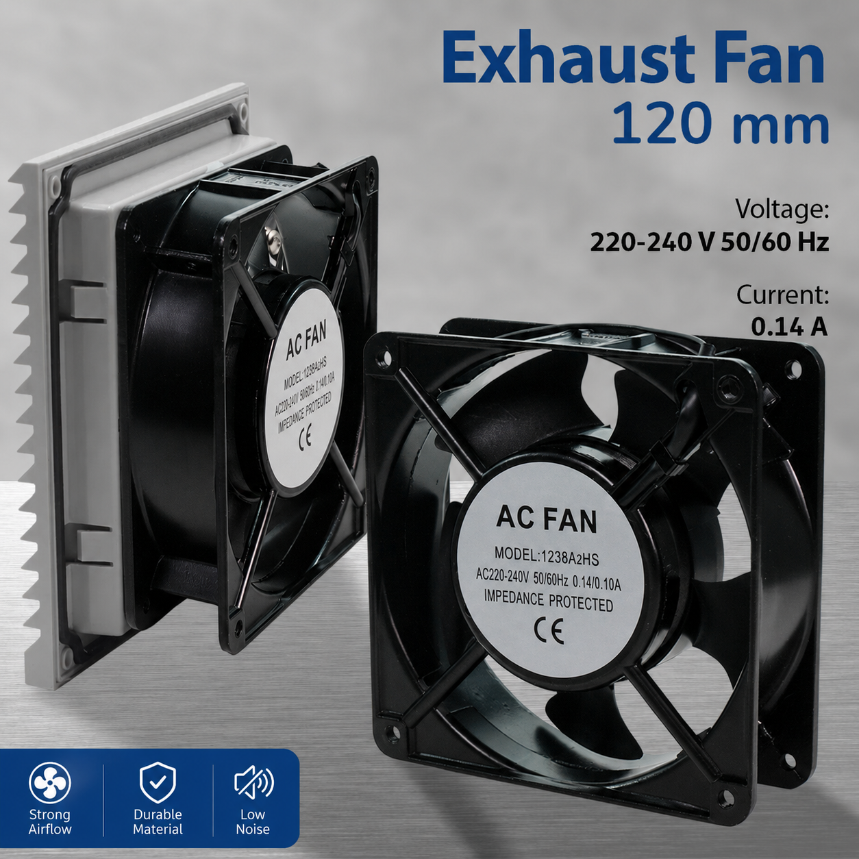 SUNOH Kipas Exhaust Cooling Fan 120mm 220V 0.14A - 1238A2HS