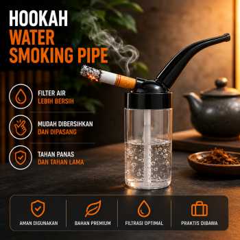 JZIY Pipa Rokok Portable Hookah Water Tobacco Smoking Pipe - JY-102