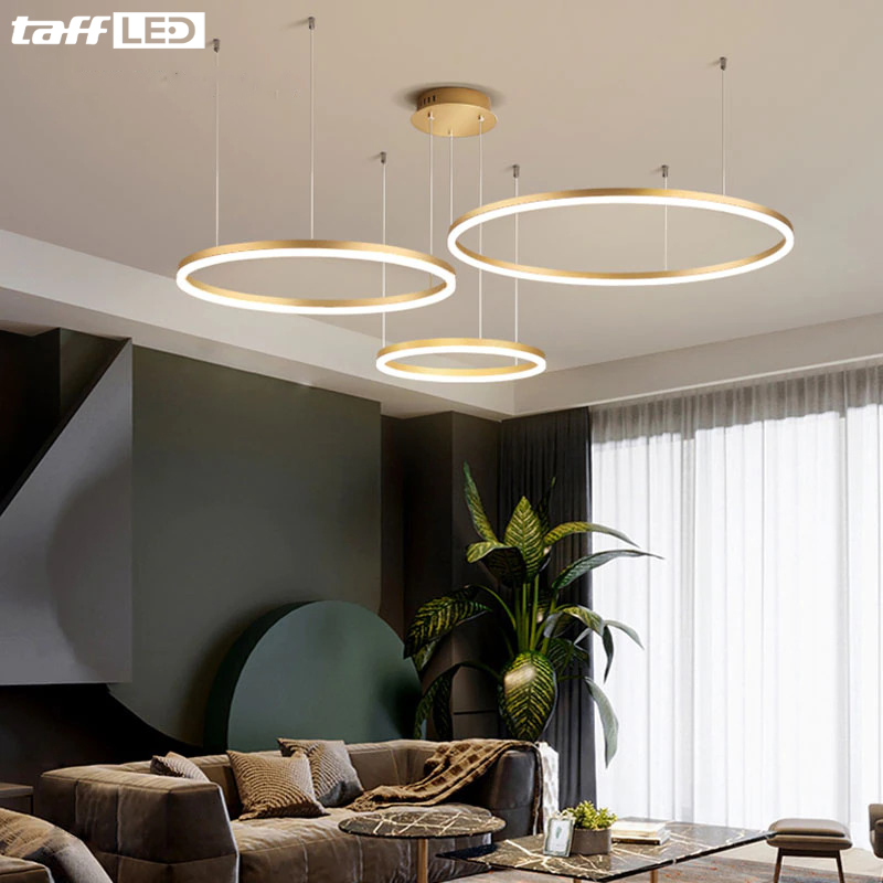 BLUE TIME Lampu Gantung Hias Modern Ceiling Light 3 Ring 90W 2 Color - M235