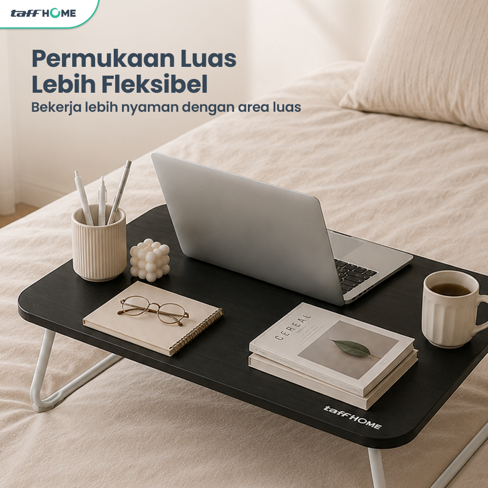TaffHOME Meja Lipat Laptop Foldable Bed Table - BO67