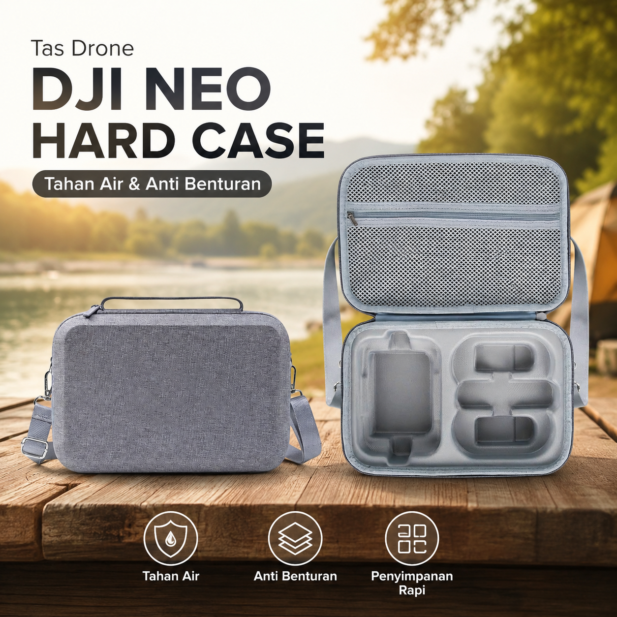 IBNUNU Tas Drone DJI NEO Hard Case Shouder Bag Waterproof Storage Bag - IB10