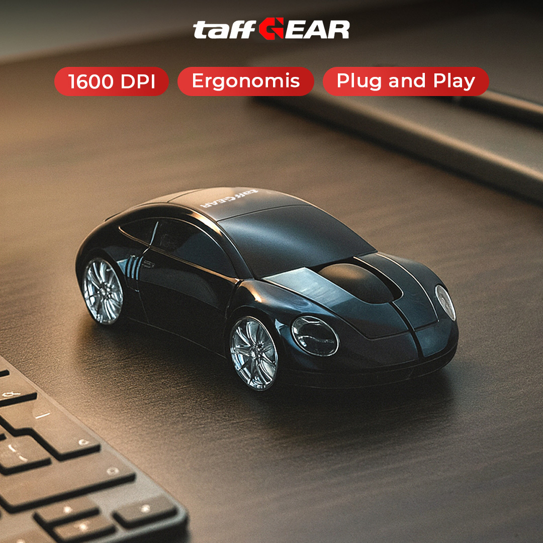 TaffGEAR Mouse Wireless Optical 2.4GHz Model Supercar 3 Key 1600DPI - CM0016
