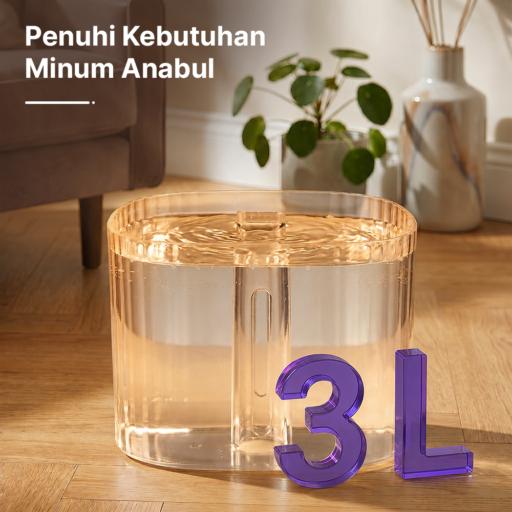 Junzipet Water Dispenser Tempat Minum Anjing Kucing 3L - EZ-1002