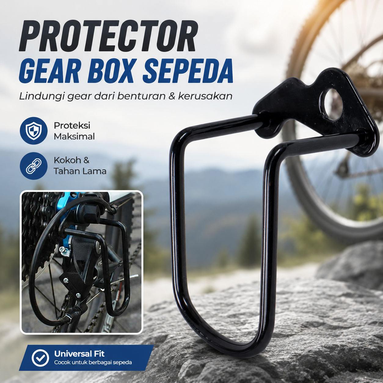 SportFit Protector Gear Box Sepeda Rear Derailleur Chain Guard - BA86