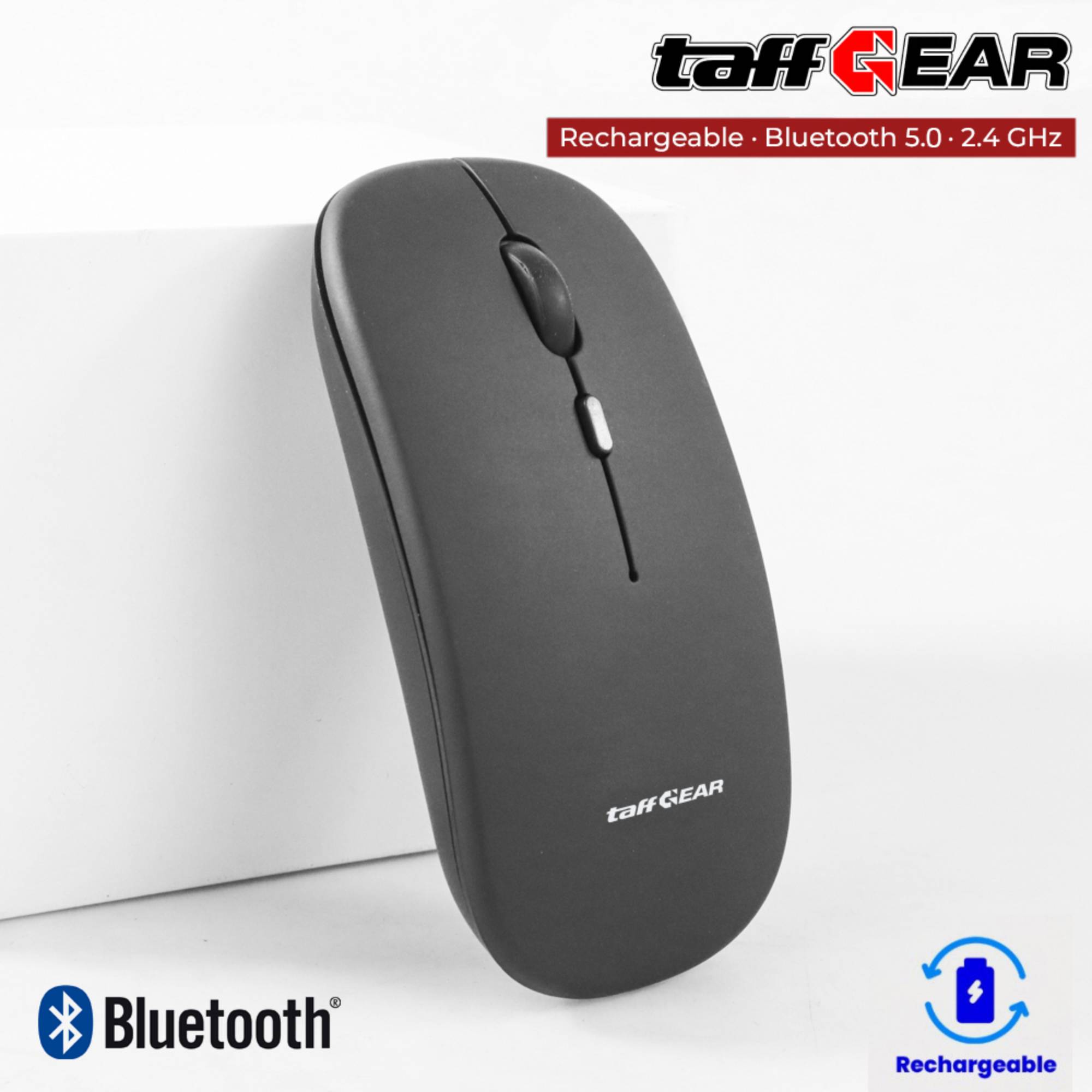 TaffGEAR Mouse Wireless Bluetooth Optical 2.4GHz Silent Click 1600DPI - M8120G