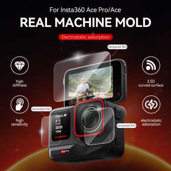 TELESIN Tempered Glass Protective Film 2.5D 9H Insta 360 Ace Pro Set - S6-FLM-02-TIS